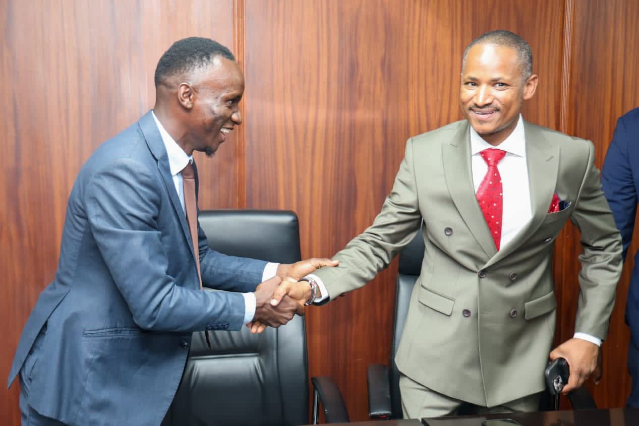 Ken Babu with Embakasi East Member of Parliament, Hon Babu Owino.